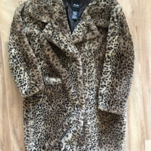 Faux Fur Leapord Fuzzy Coat - New without tags